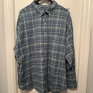 Vineyard Vines Green Plaid Button Up